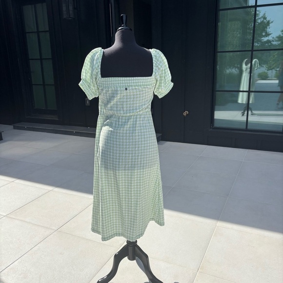 Roxy Green Gingham Puff Sleeve Dress - Picture 2 of 5